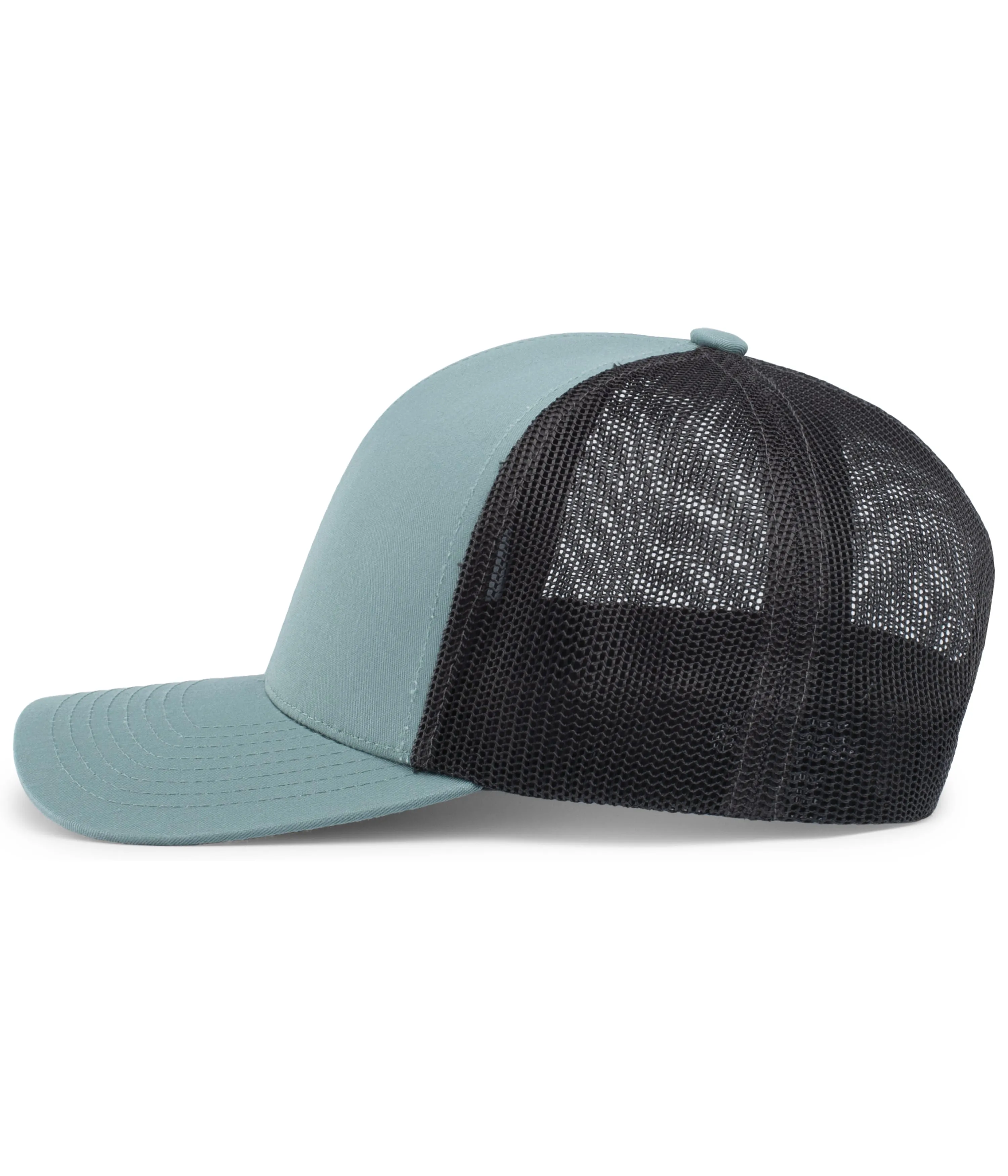 Pacific Headwear Trucker Snapback Cap - Smoke Blue/Lt Charcoal/Smoke Blue