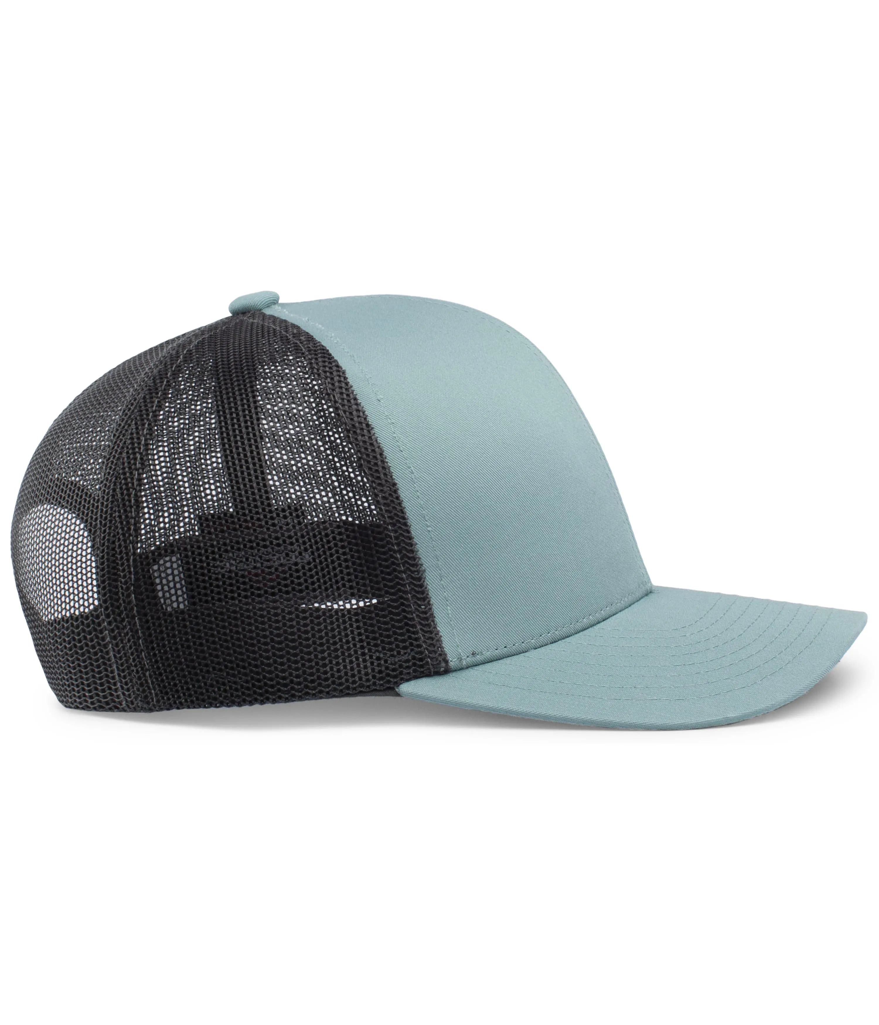 Pacific Headwear Trucker Snapback Cap - Smoke Blue/Lt Charcoal/Smoke Blue