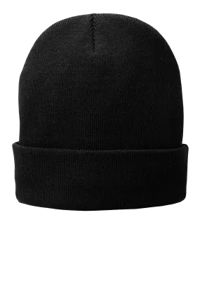 Port & Company® Fleece-Lined Knit Cap - Black