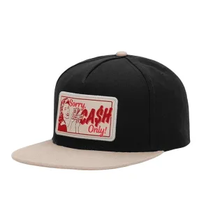 Sorry Cash Only Black Snapback Cap