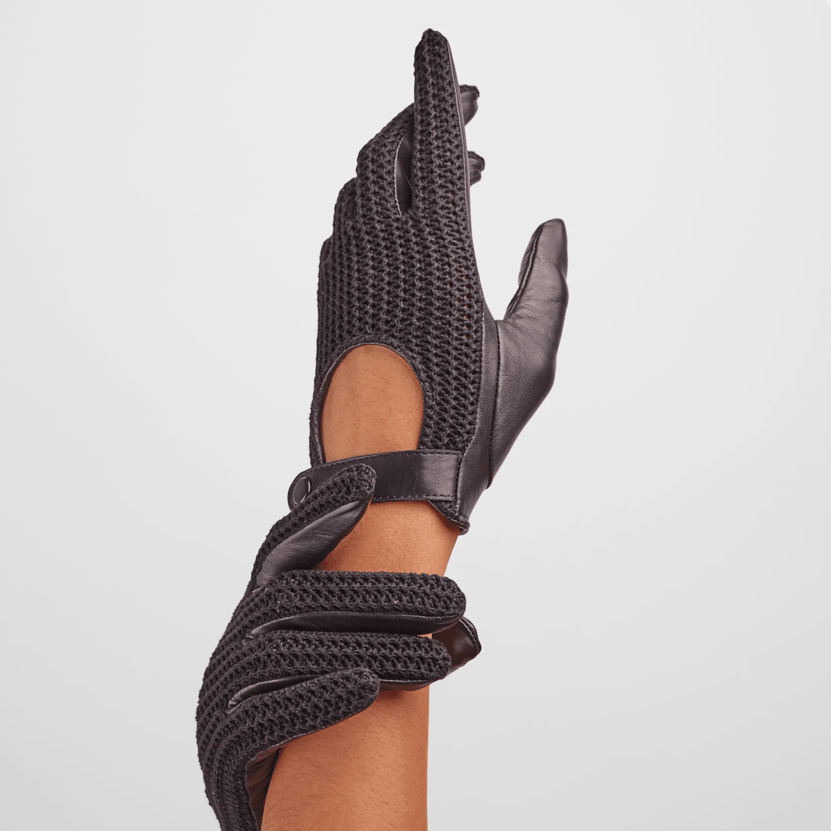 The Isabella Knit and Leather Driving Glove