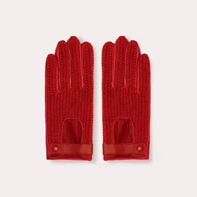 The Isabella Knit and Leather Driving Glove