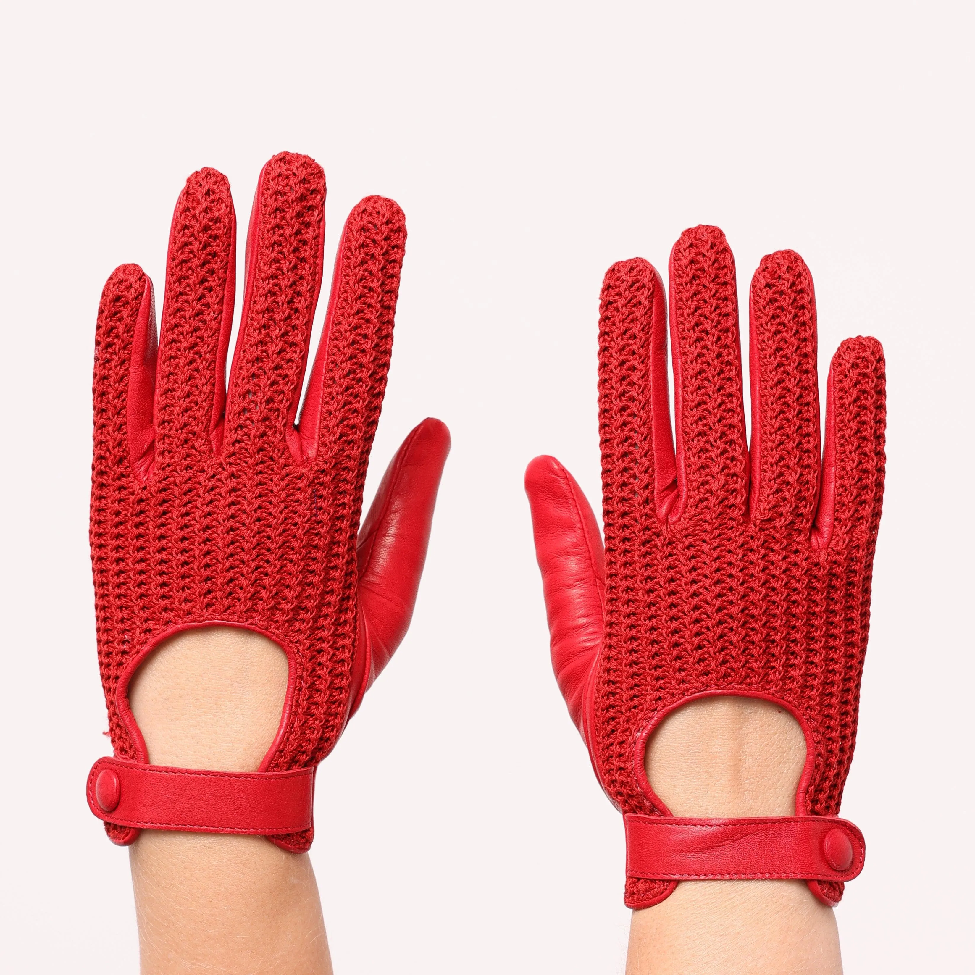 The Isabella Knit and Leather Driving Glove