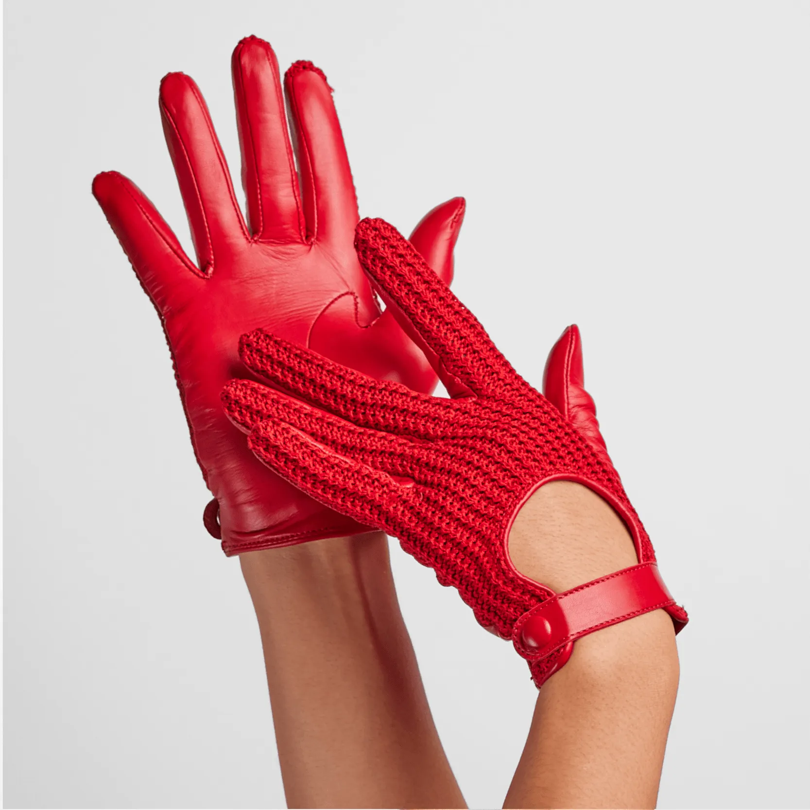 The Isabella Knit and Leather Driving Glove