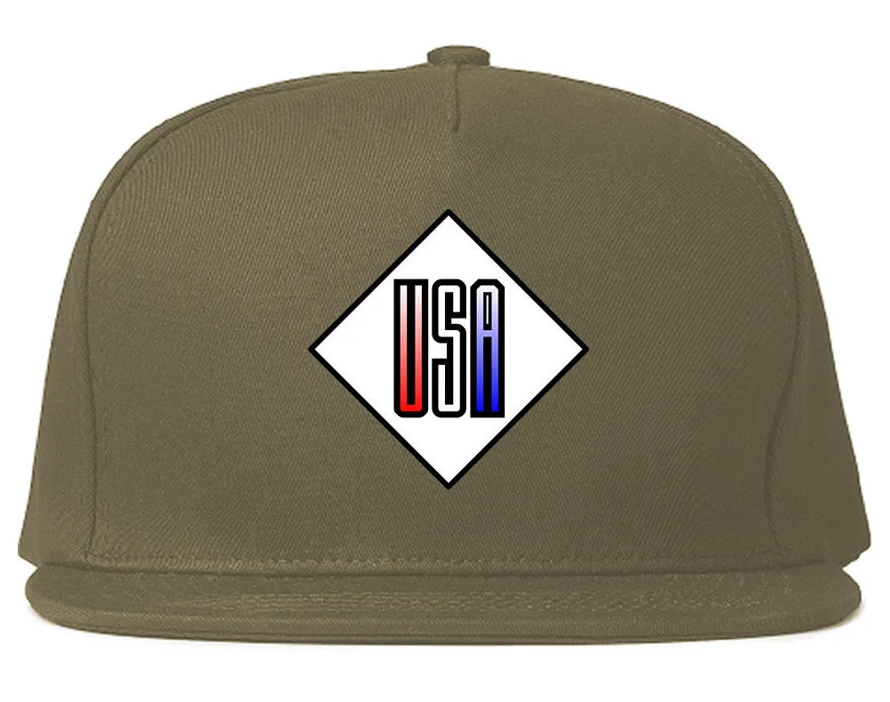 USA Diamond Logo Snapback Hat Cap