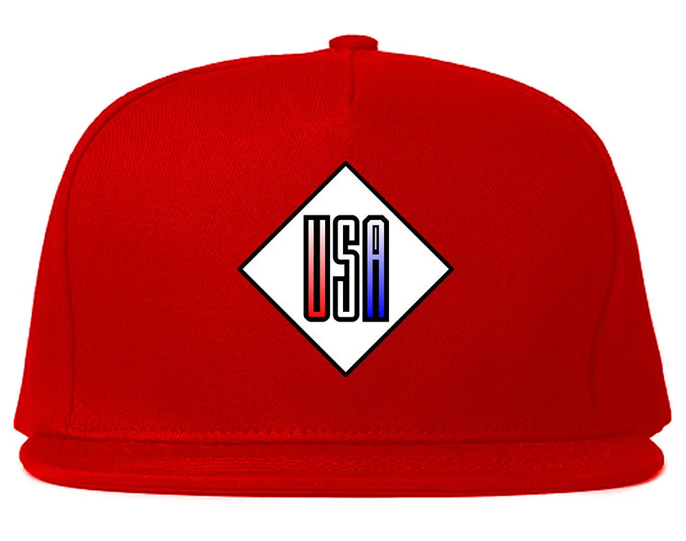 USA Diamond Logo Snapback Hat Cap