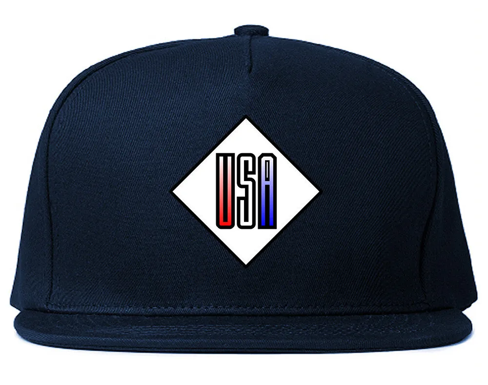 USA Diamond Logo Snapback Hat Cap