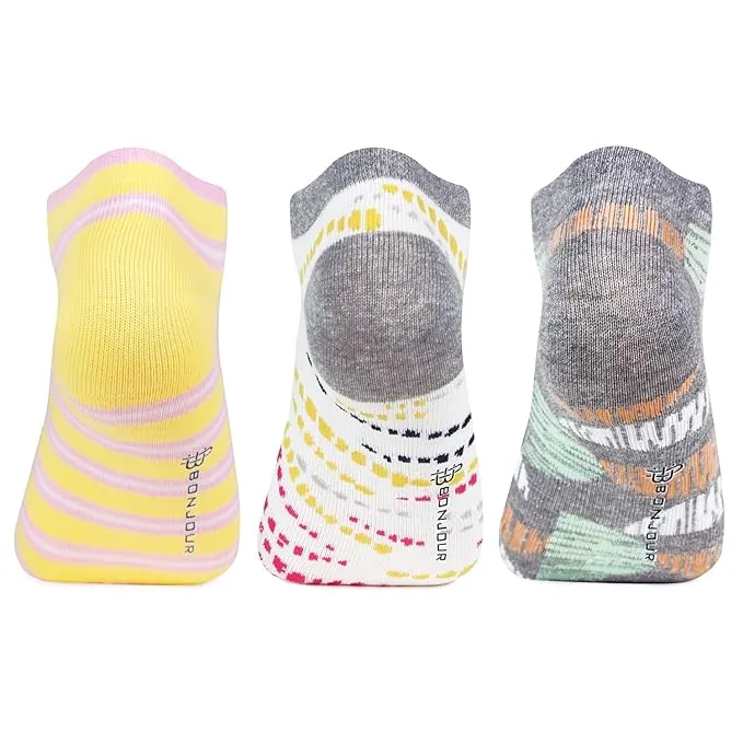 Women's Artisnal Style Secret length Socks - Pack of 3