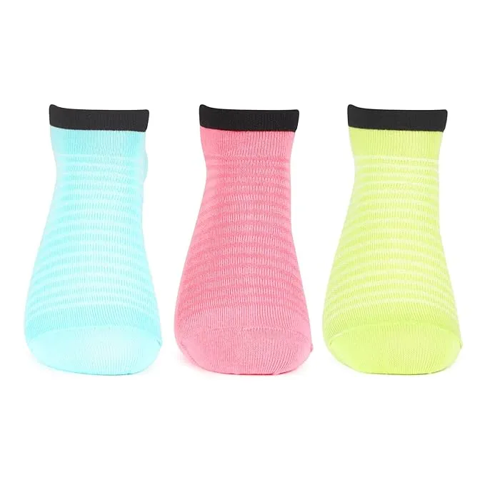 Women's Neon Set of Secret Length Socks - Pack of 3