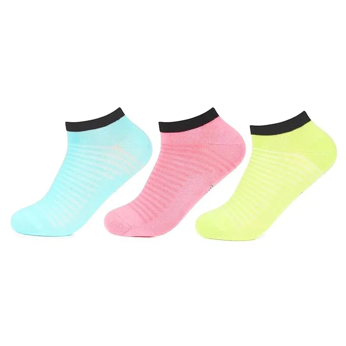 Women's Neon Set of Secret Length Socks - Pack of 3