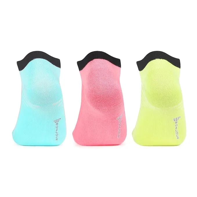 Women's Neon Set of Secret Length Socks - Pack of 3