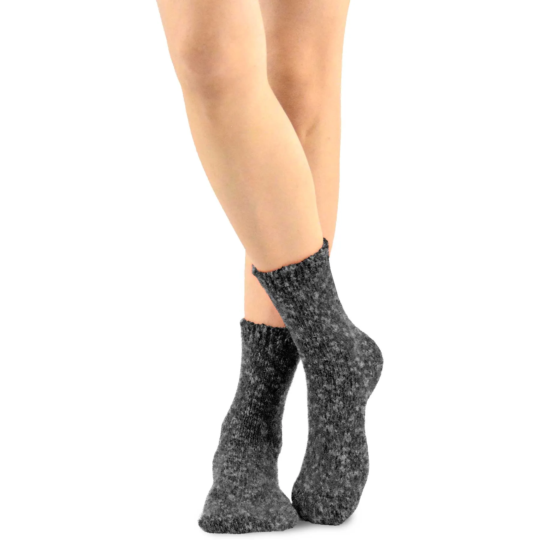 Wool Heathered Crew Socks