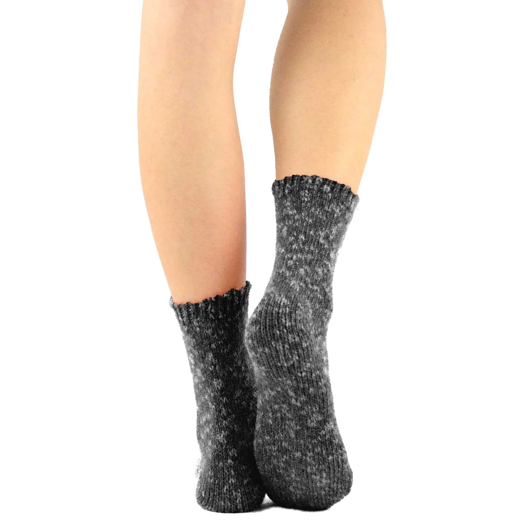 Wool Heathered Crew Socks