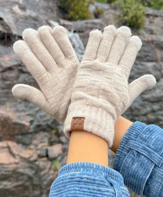 Woven Checked Glove