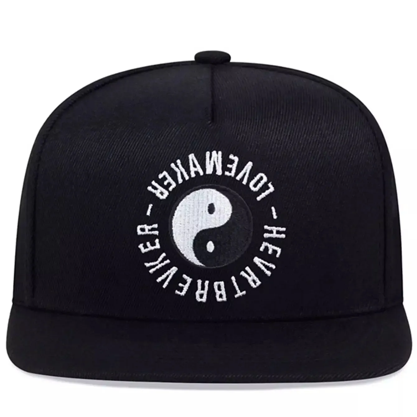 Ying-Yang Black Snapback Cap